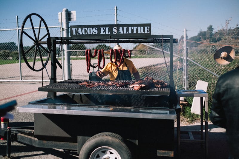 Premium catering package with elegant food presentation